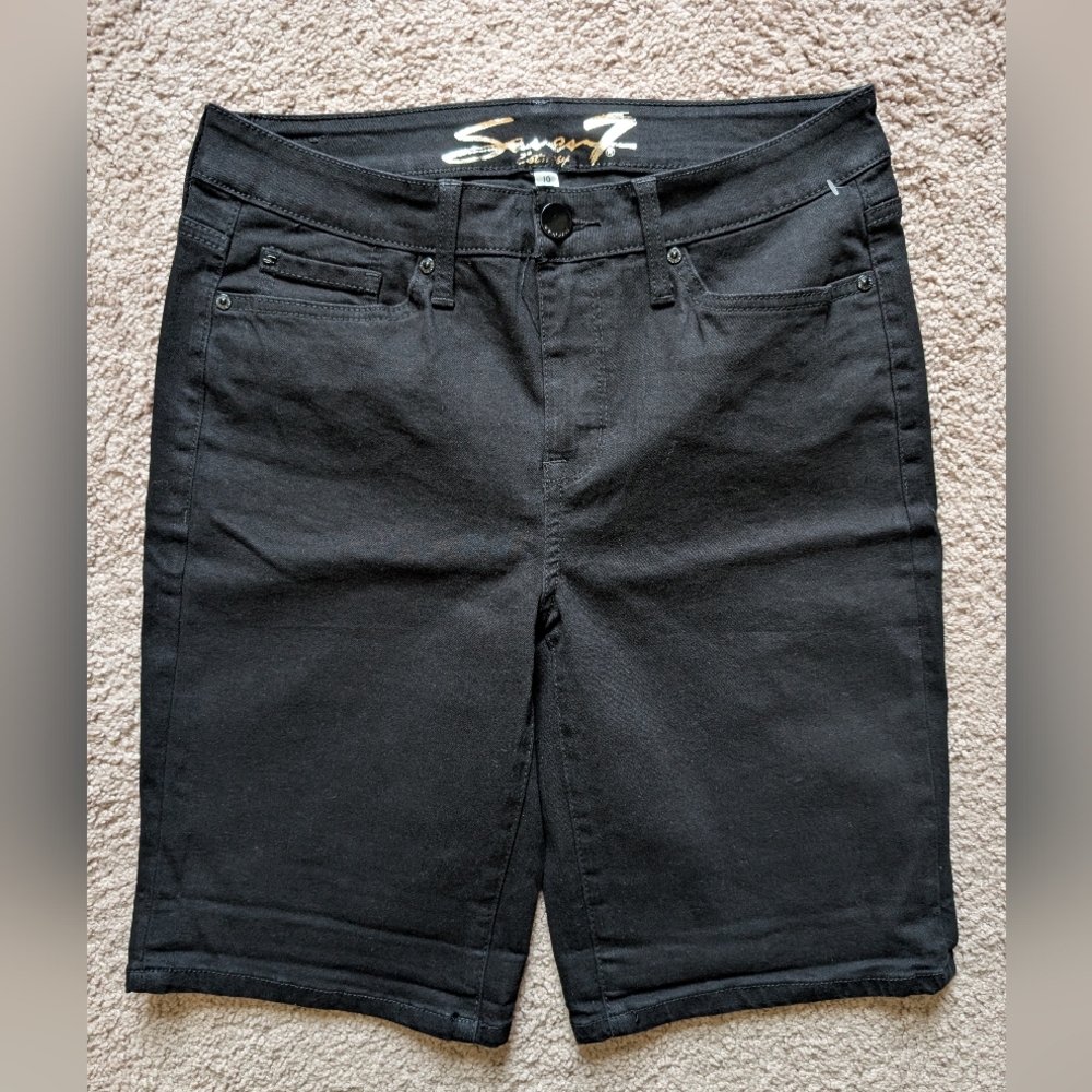 Women's Black Denim Shorts
